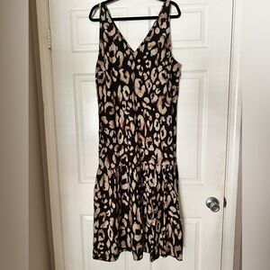 H&M midi leopard dress XL